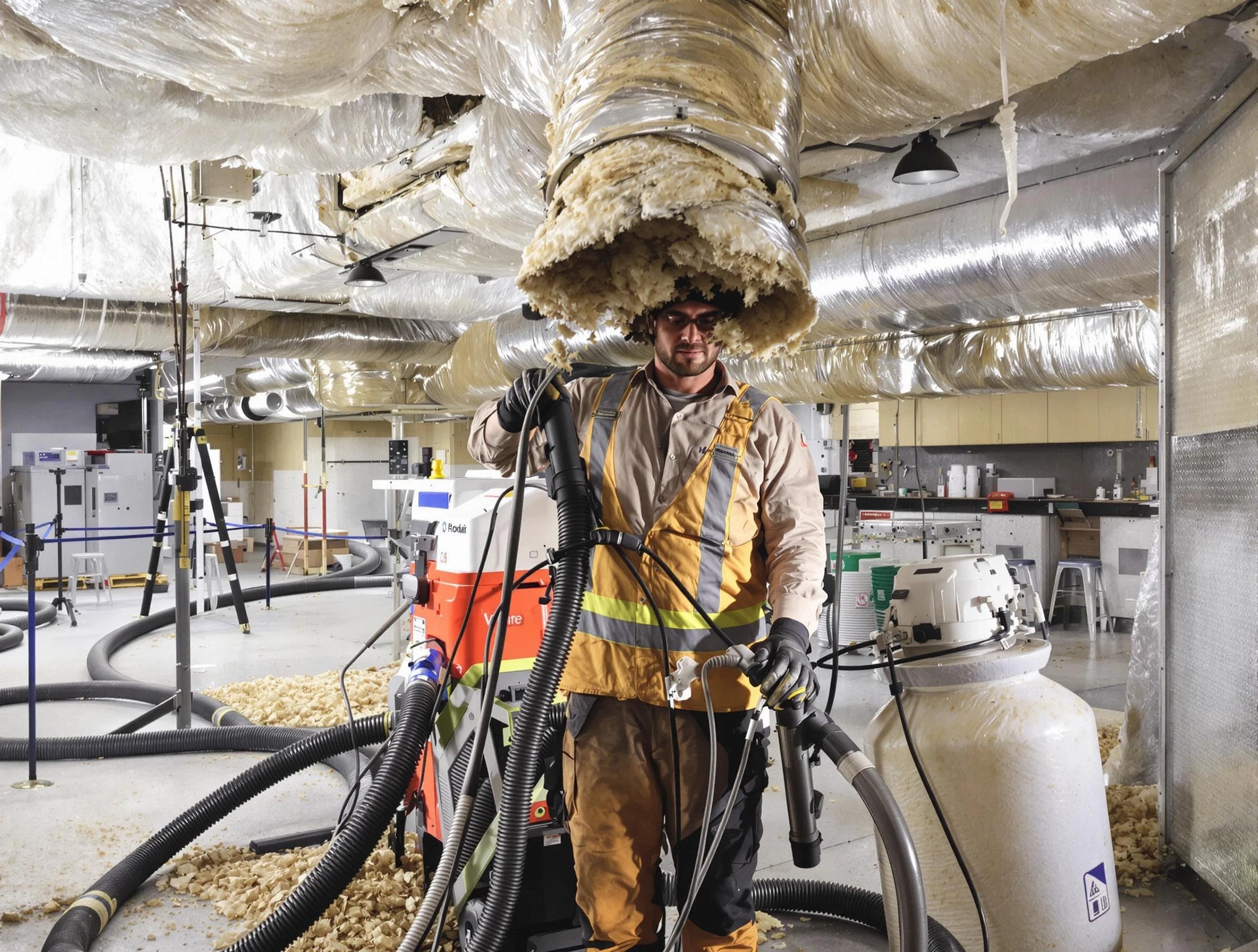 Professional vacuum insulation removal by Jurupa Valley Air Duct Cleaning expert in Jurupa Valley