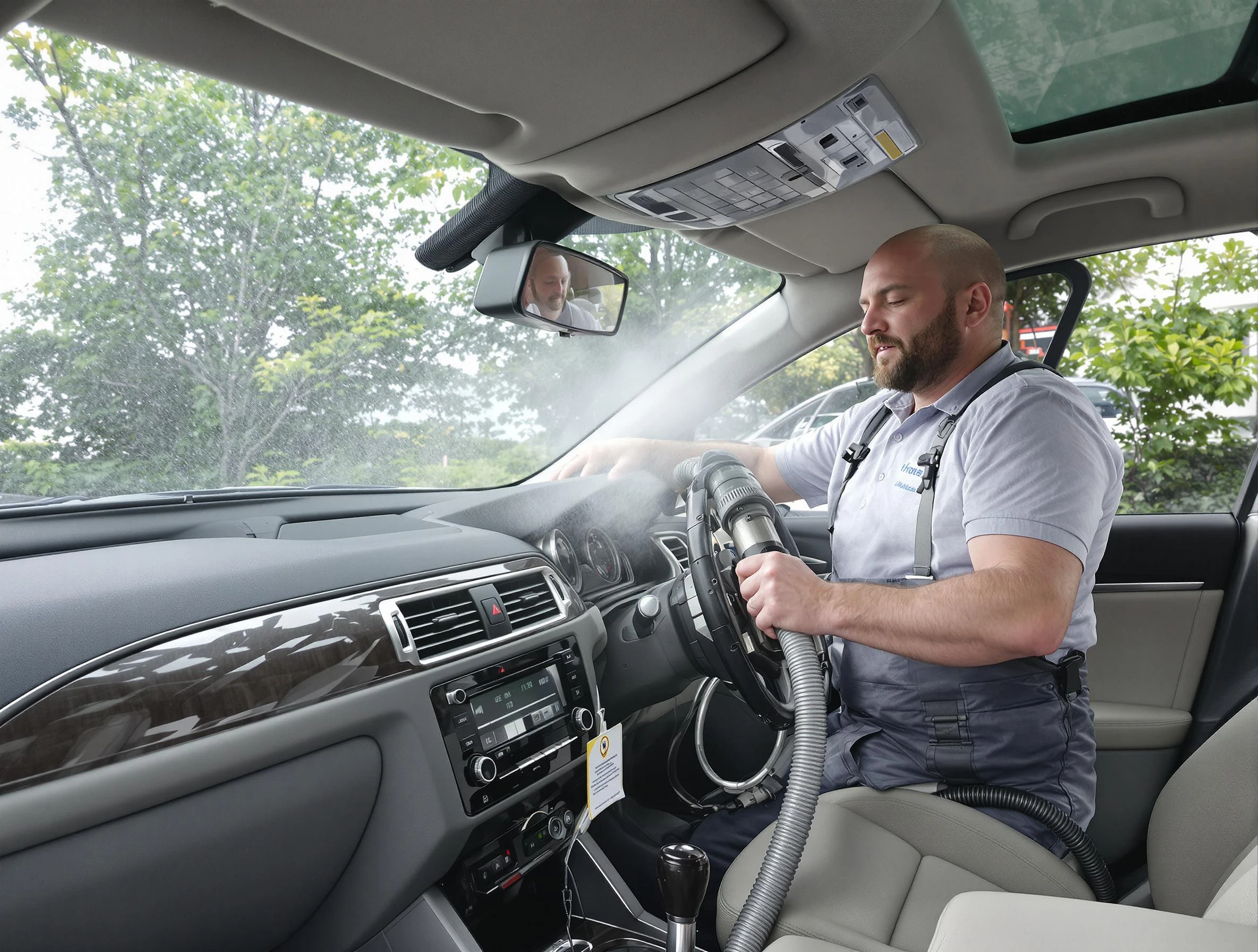 Jurupa Valley Air Duct Cleaning specialist performing professional car duct cleaning in Jurupa Valley