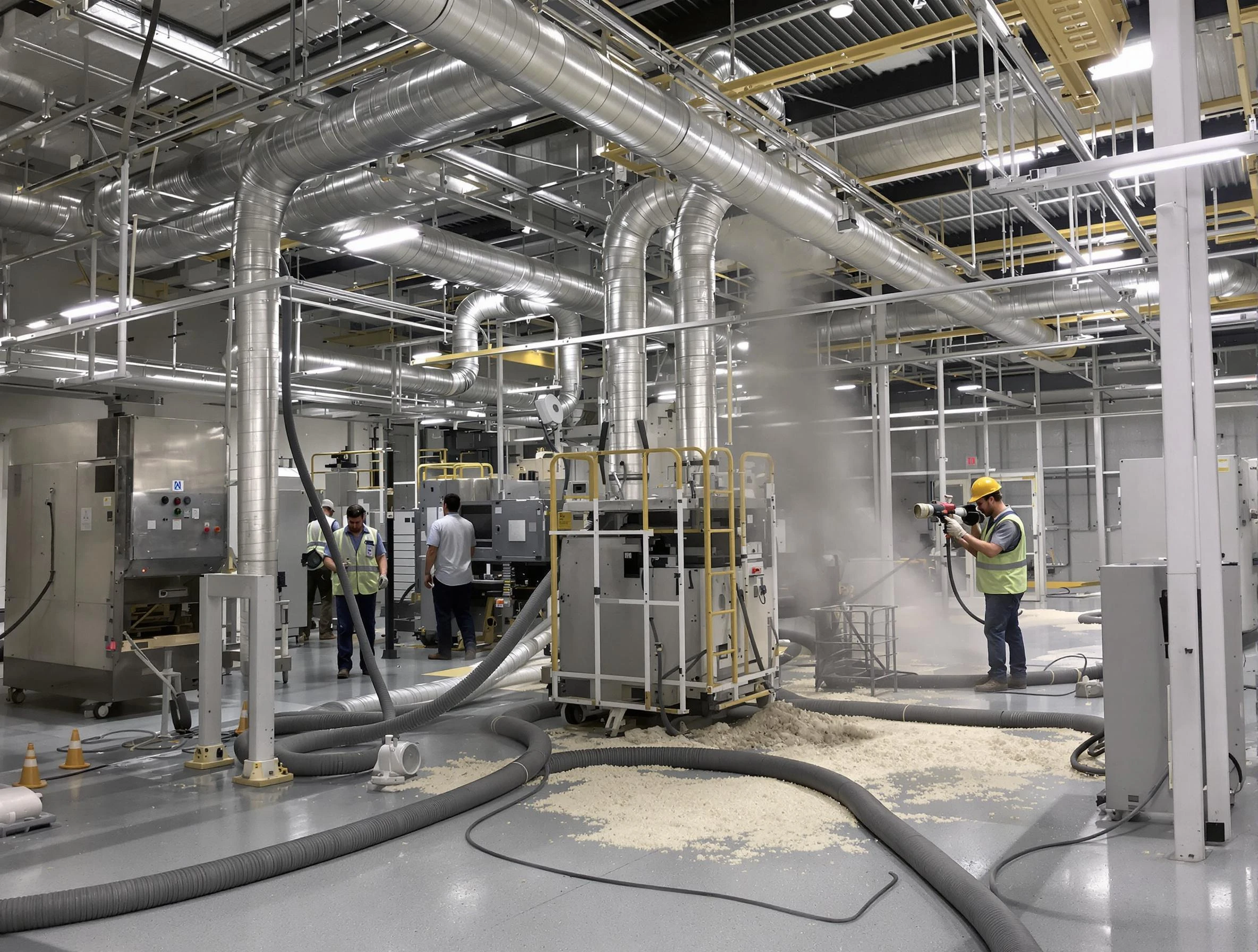 Heavy-duty industrial duct cleaning by Jurupa Valley Air Duct Cleaning in Jurupa Valley